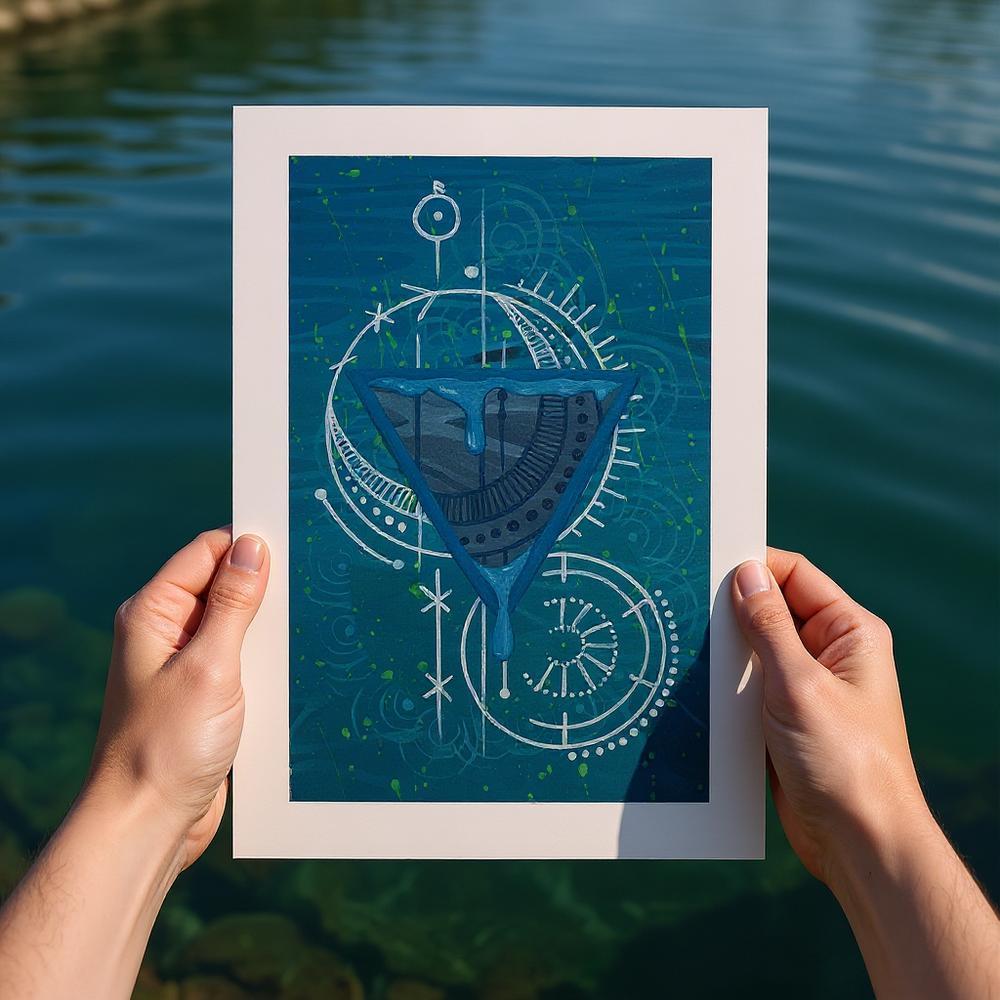 water hand mockup