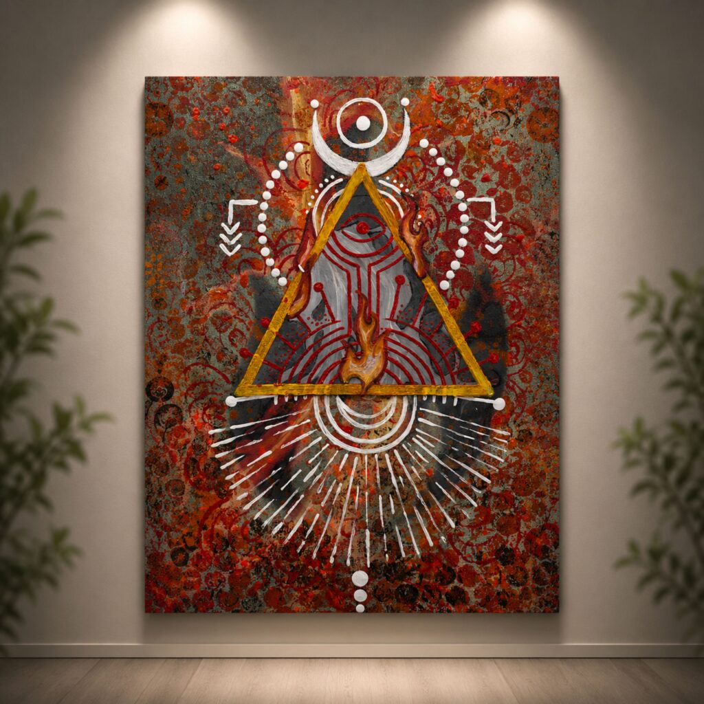 Fire Elemental: Acrylic on Canvas Board
