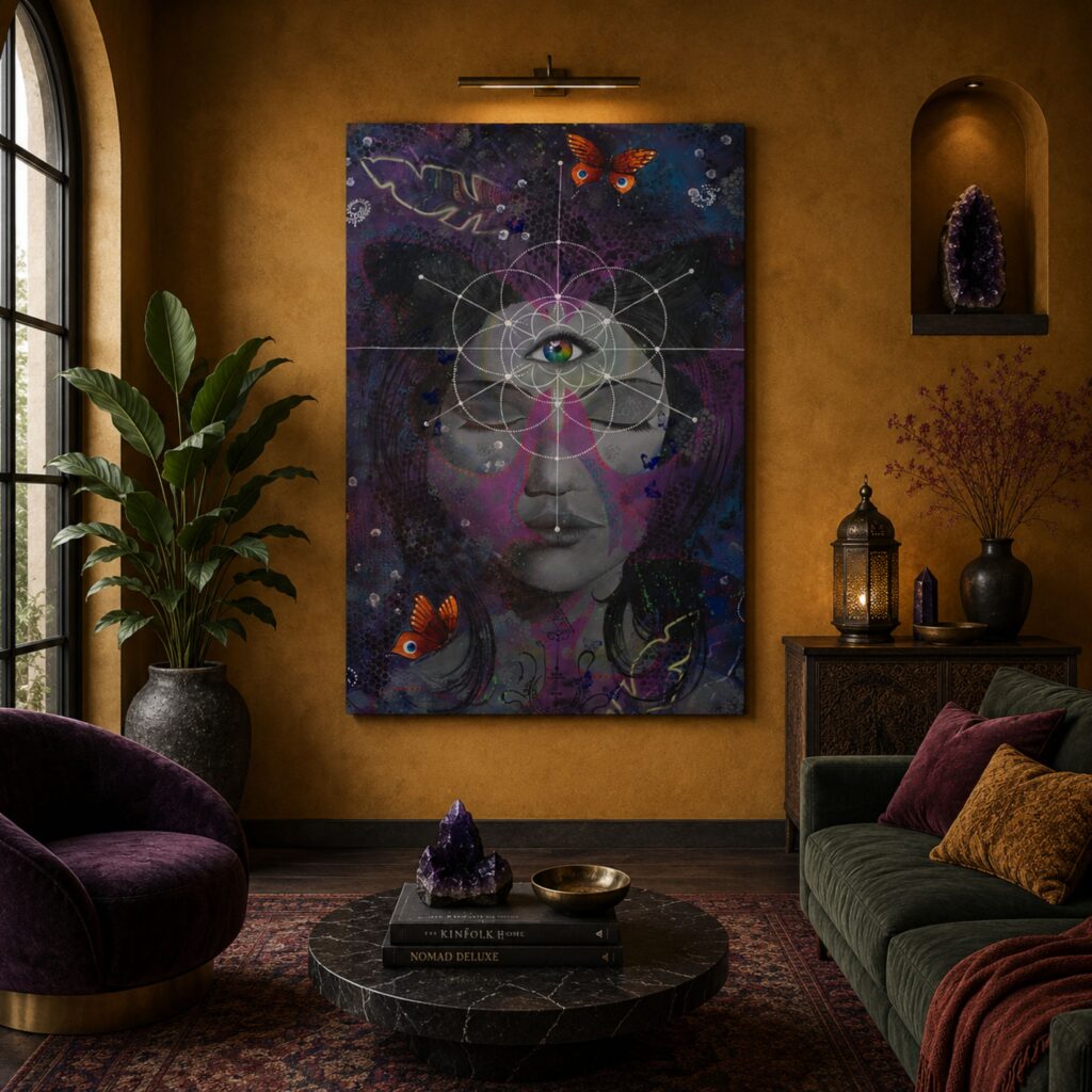 She Who See's: Mixed Media on Canvas