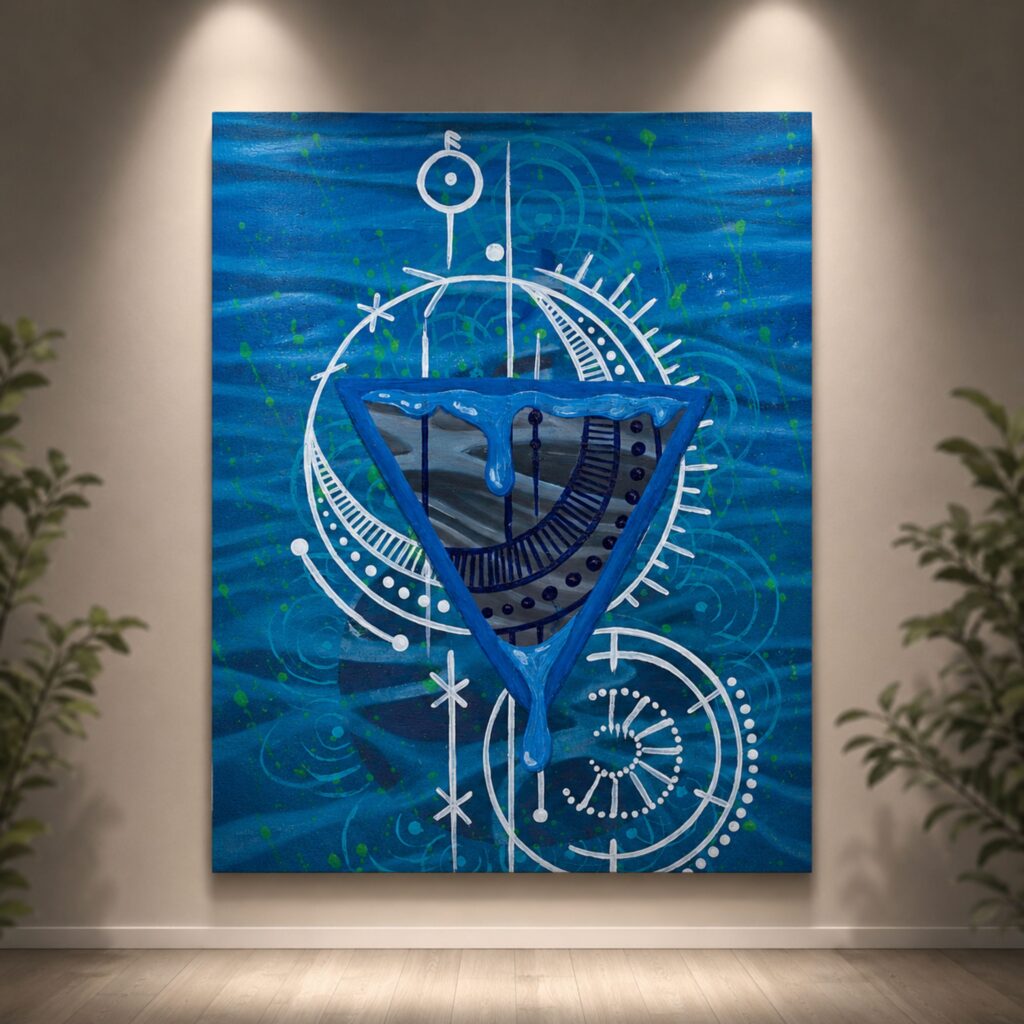 Water Elemental: Acrylic on Canvas Board
